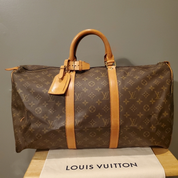 SOLD!! Louis Vuitton Keepall Boston 50 - Picture 1 of 15